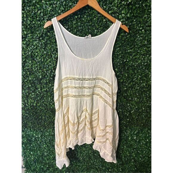 Intimately Free People Ivory and Cream Trapeze Slip Dress Womens XS - Picture 1 of 4